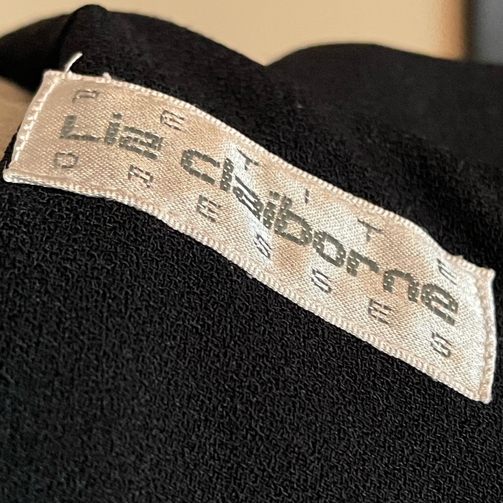 EUC Liz Claiborne Midnight Blue Knee Length Puff Sleeve Dress - Picture 3 of 5